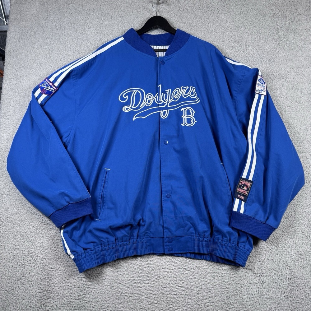 Brooklyn Dodgers Jacket 5XL Blue Cooperstown Collection G-III Full Snap Baseball